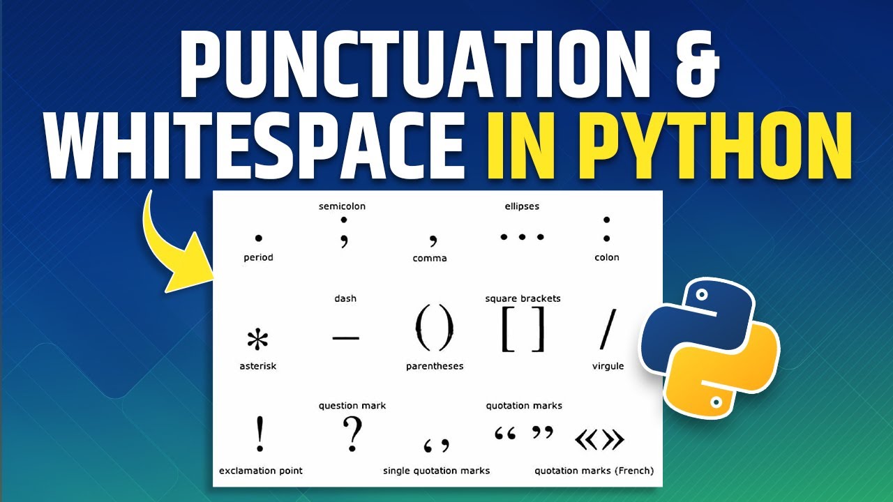 Ep12- What are Punchuators and Whitespaces Tokens in python - Python Tutorial for Beginners