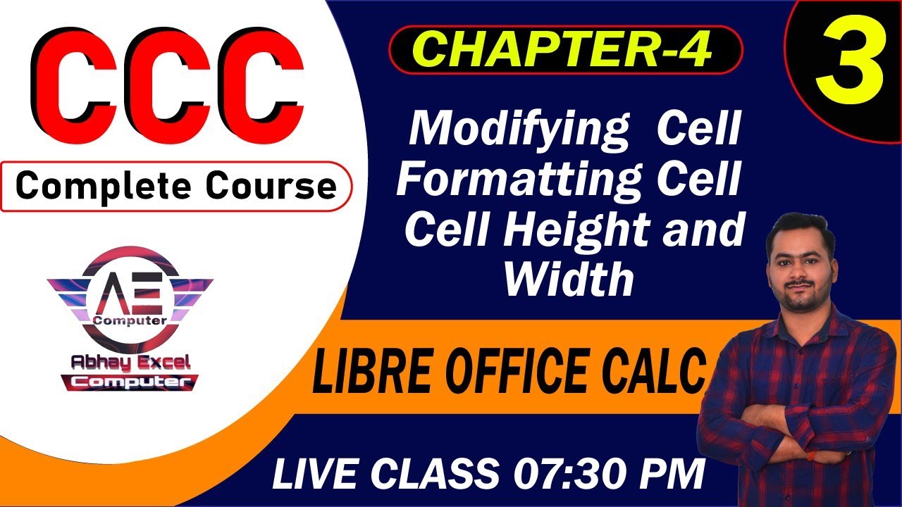 Part26- Libreoffice Calc for CCC Exam|CCC Exam Preparation|CCC Exam January 2021|Manipulation of Cells-Sheet