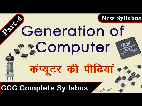 Part4- Generations of computer |कंप्यूटर की पीढ़ी | CCC April-May Exam 2020 | CCC Complete course in Hindi