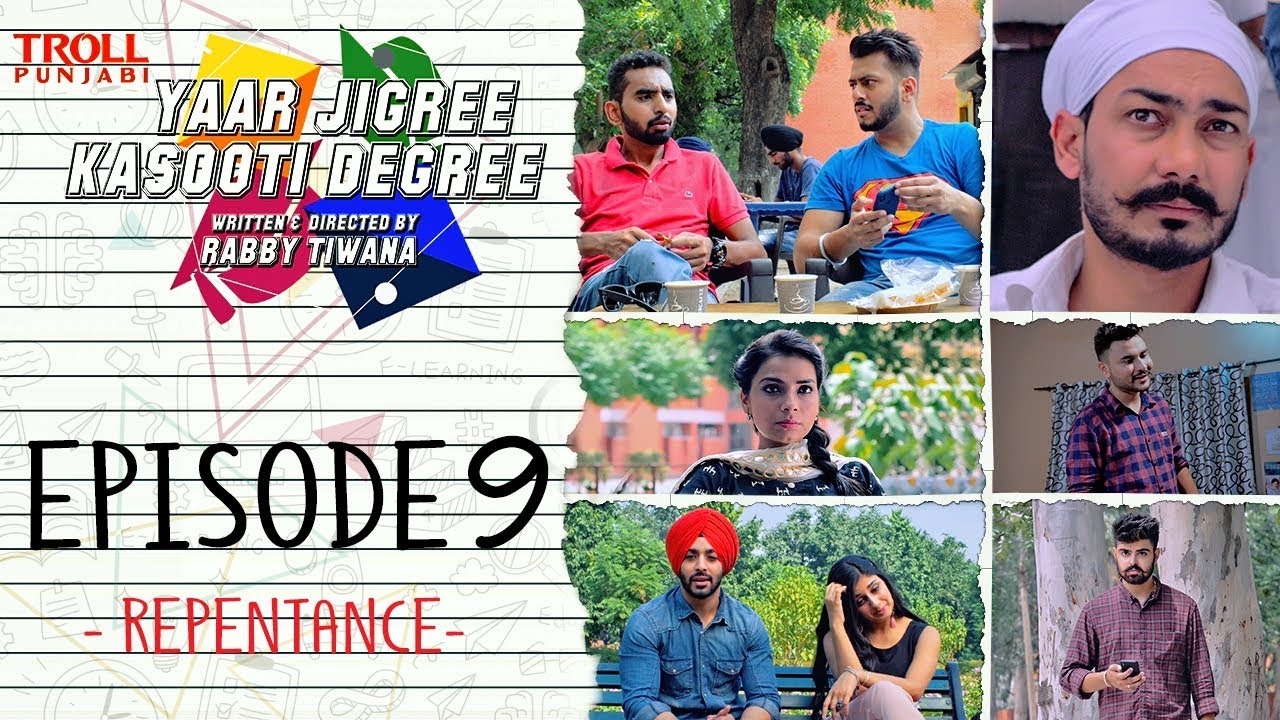 Episode 9 - Yaar Jigree Kasooti Degree | Repentance | Punjabi Web Series 2018 | Troll Punjabi