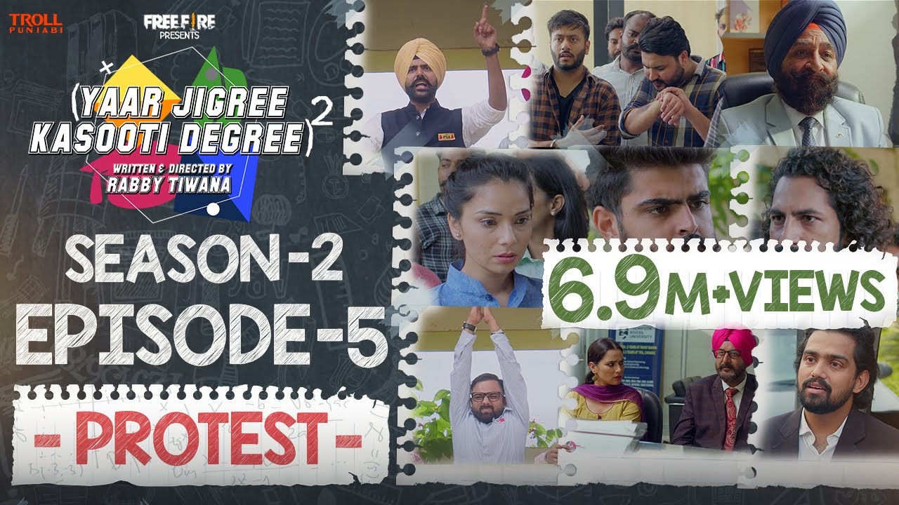 Episode 5 - Yaar Jigree Kasooti Degree Season 2 | PROTEST | Latest Punjabi Web Series 2020