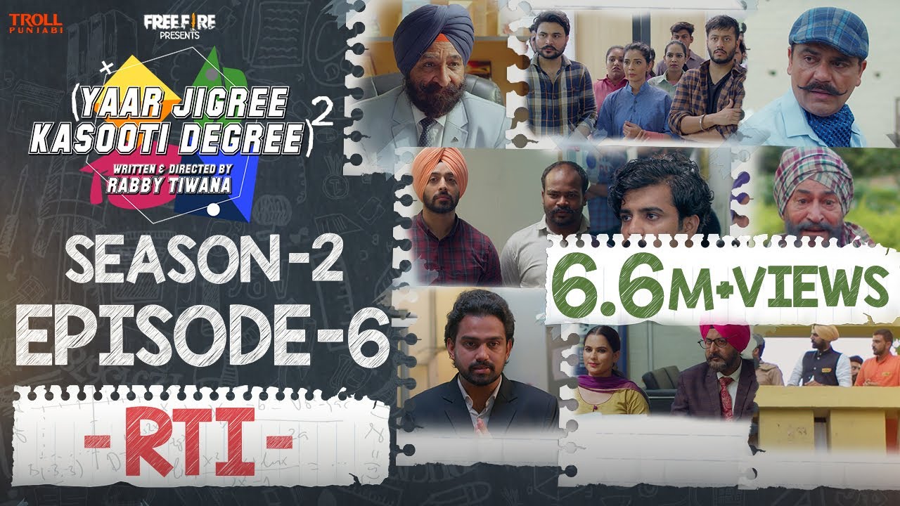 Episode 6 - Yaar Jigree Kasooti Degree Season 2 | RTI | Latest Punjabi Web Series 2020